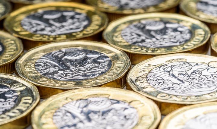 Stack of pound coins